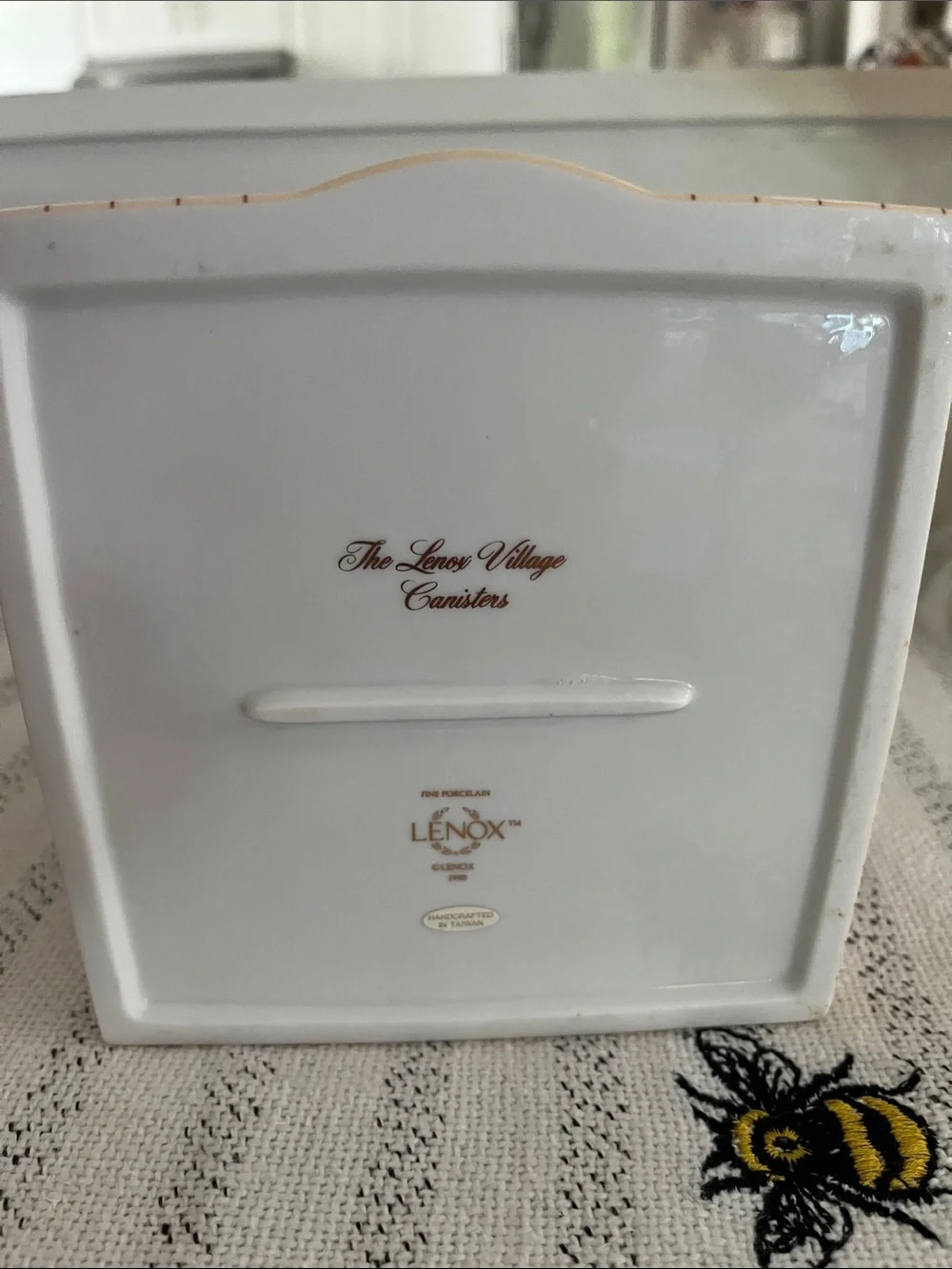 LENOX Village Bake Shoppe Flour Decorative Porcelain Canister, Vintage 1990s